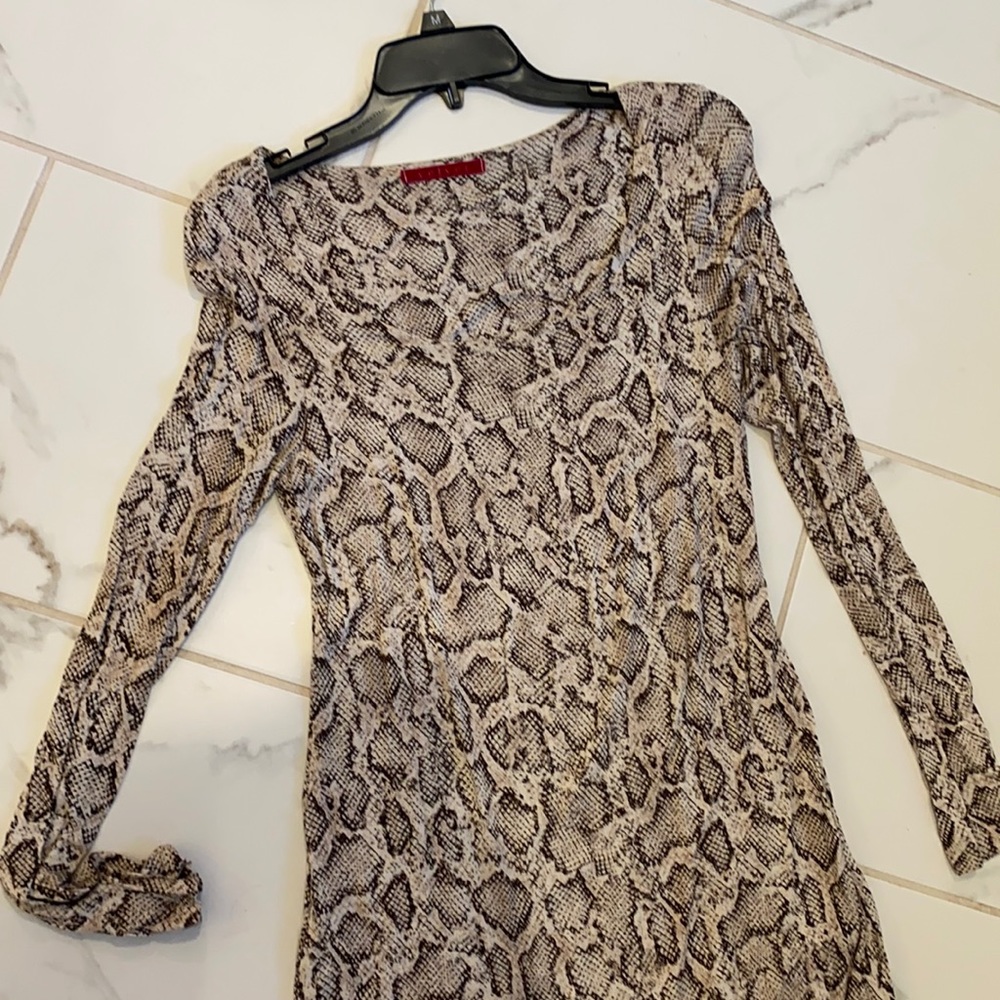 Velvet snake skin dress